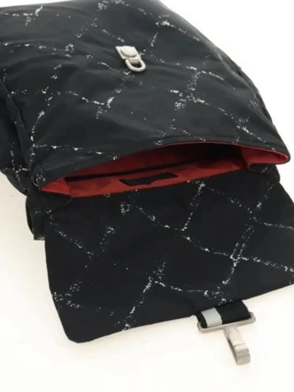 CHANEL New Travel line Backpack Nylon Black CC Auth BA12647V